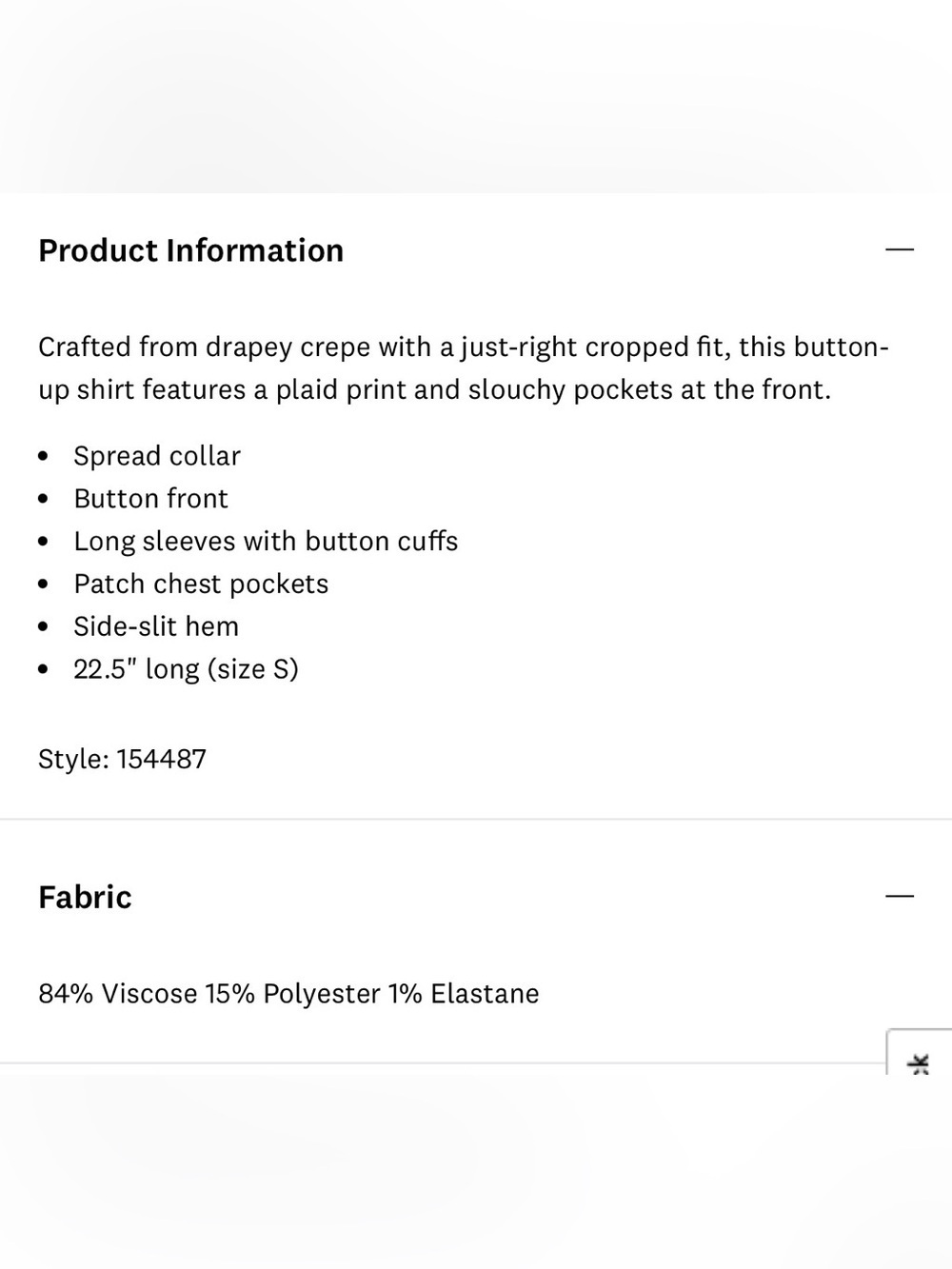 Lucky Brand Cropped Plaid Drapey Shirt - Picture 6 of 11
